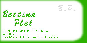 bettina plel business card